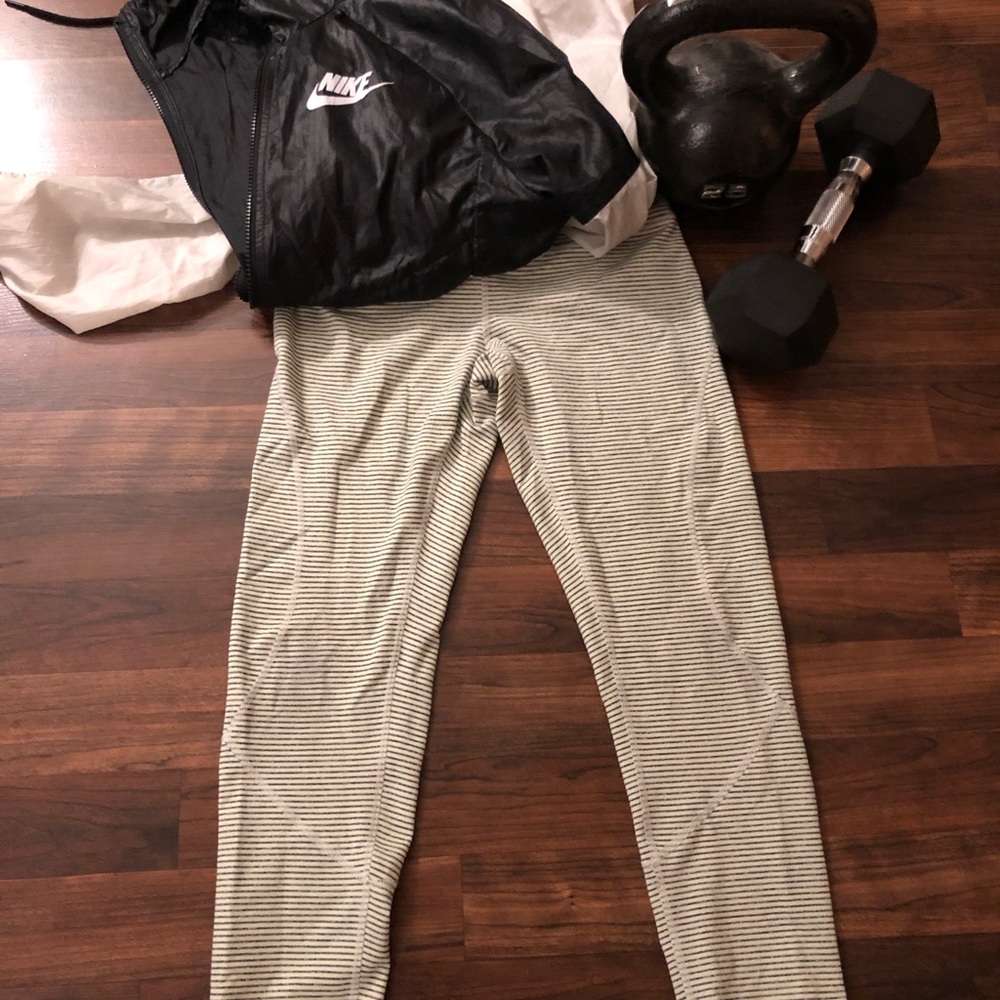 Zella XS striped neon leggings EUC